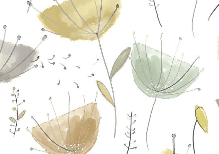 Watercolour Dandelions, Pastel Golds - Twist&Fit Roller Blind - Image 6